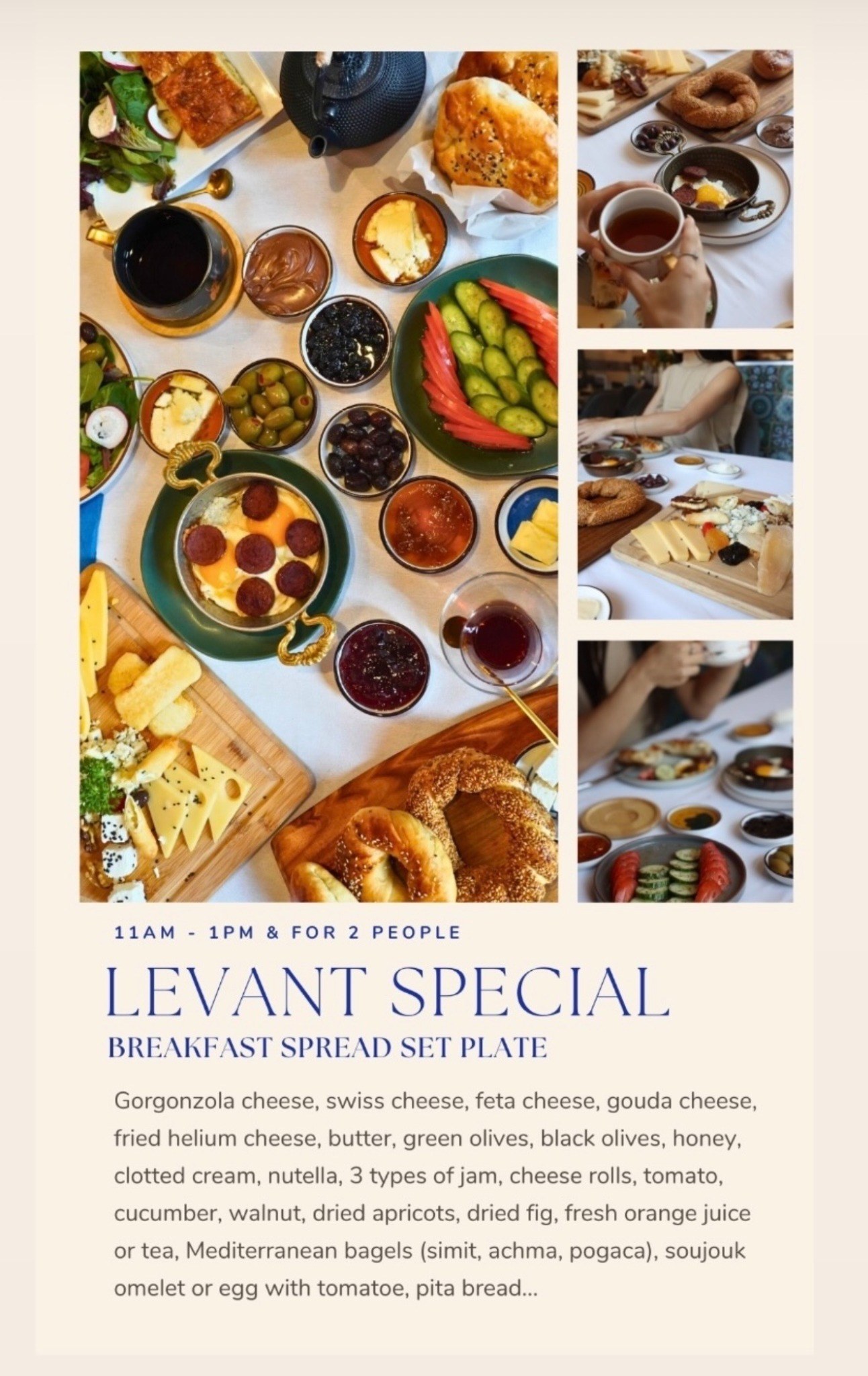 Levant Special Breakfast spread